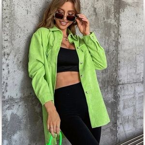 high low hem button up flap pocket coat - Medium, only worn once